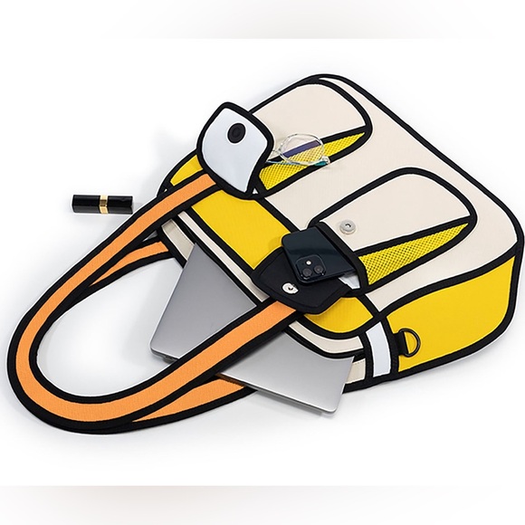 Bonjour Jump from Paper - Tote Bag Purse - Picture 4 of 7